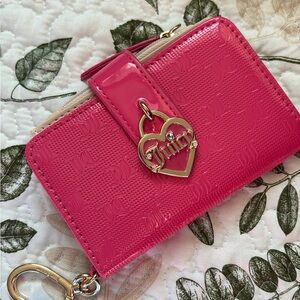 Juicy Couture Fuchsia Card Holder with Heart Charm